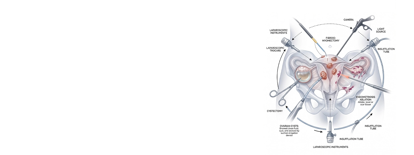 Laparoscopic Surgery for Gynecological Problems: Fibroids, Cysts, Endometriosis & More Explained